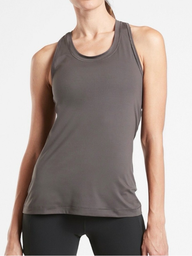 Athleta Nitro Tank Charcoal Gray Workout Tank